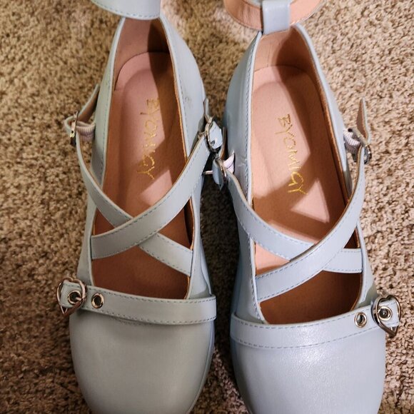 BYOMIGY Blue Mary Janes, size 5 - Picture 3 of 8